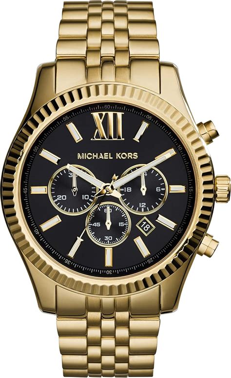 michael kors herrenchronograph mk8286|lexington pavé gold tone watch.